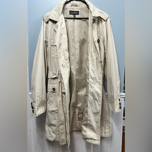 Denver Hayes, size 2XL cream color, trenchcoat for front pockets - Picture 6 of 11